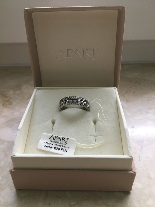 APART Pierścionek/Obrączka Cyrkonie  Nowa Śliczna Gruba!