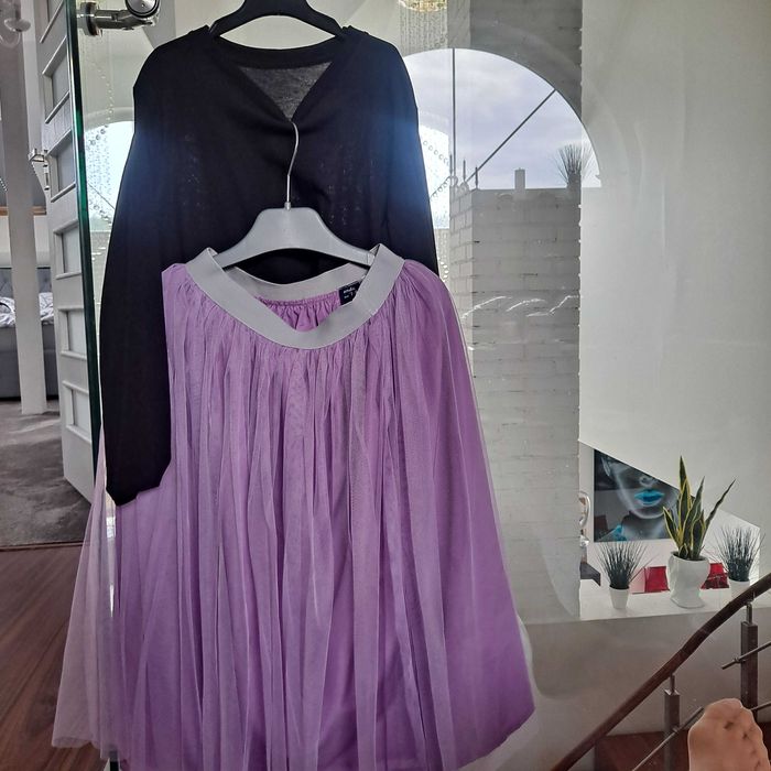 Zestaw bluzka i spódniczka tiul dlaa dziewczynki Święta wystepy