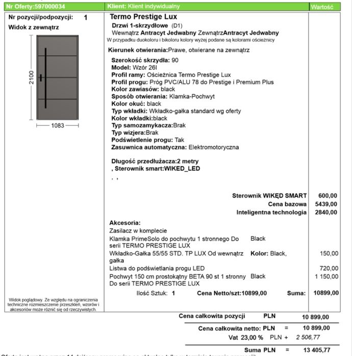 Drzwi stalowe Wikęd Termo Lux