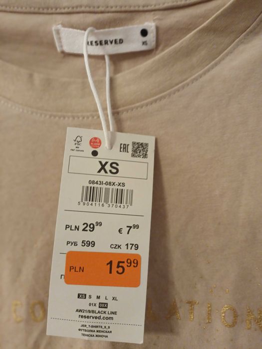 Koszulka dla dziewczynki Reserved r. xs.