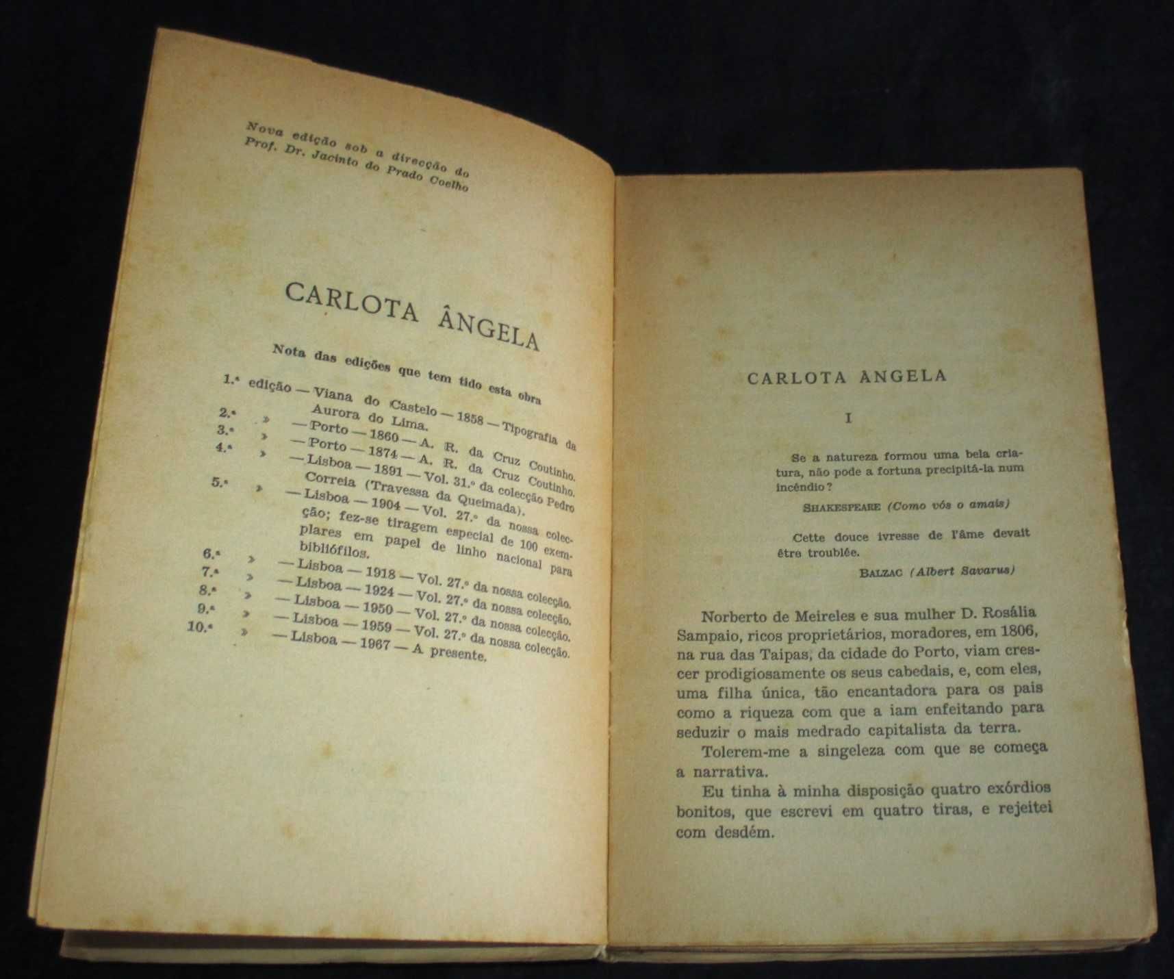 Livro Carlota Ângela Camilo Castelo Branco