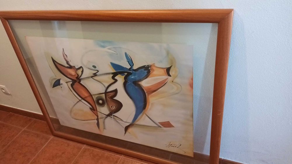 Quadro Original com Moldura de Madeira