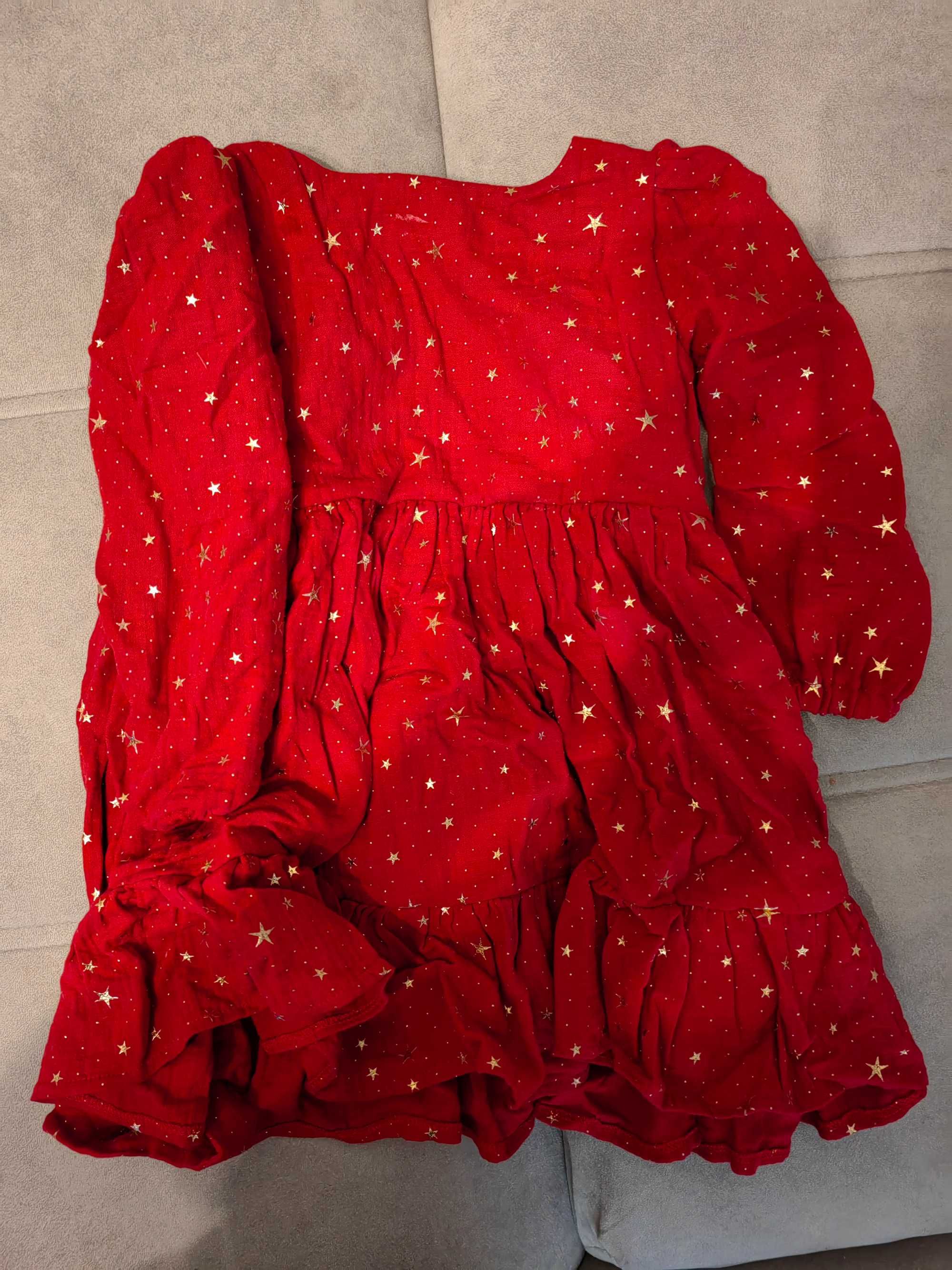 Komplet sukienek święta mama córka  czerwone w gwiazdki 98 XL