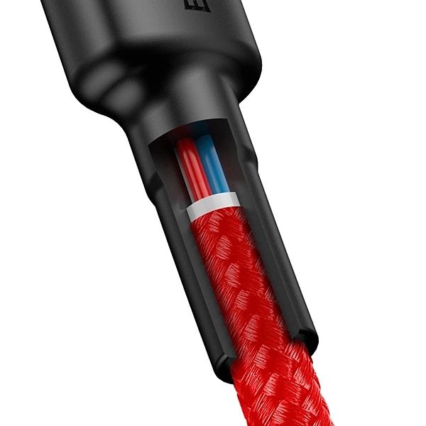 Kabel Baseus CATKLF-H09 USB-C - USB-C PD QC 60W 3A 480Mb/s 2m - czerwo