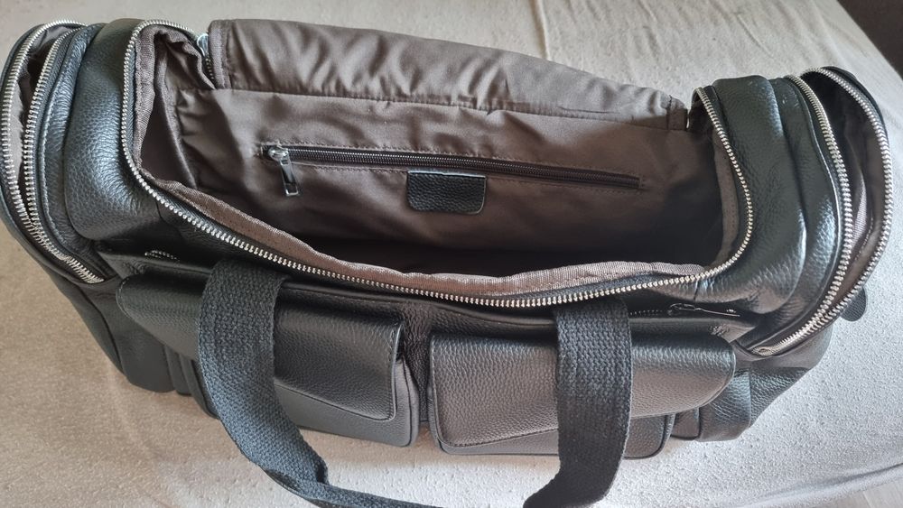 Дорожня шкіряна сумка