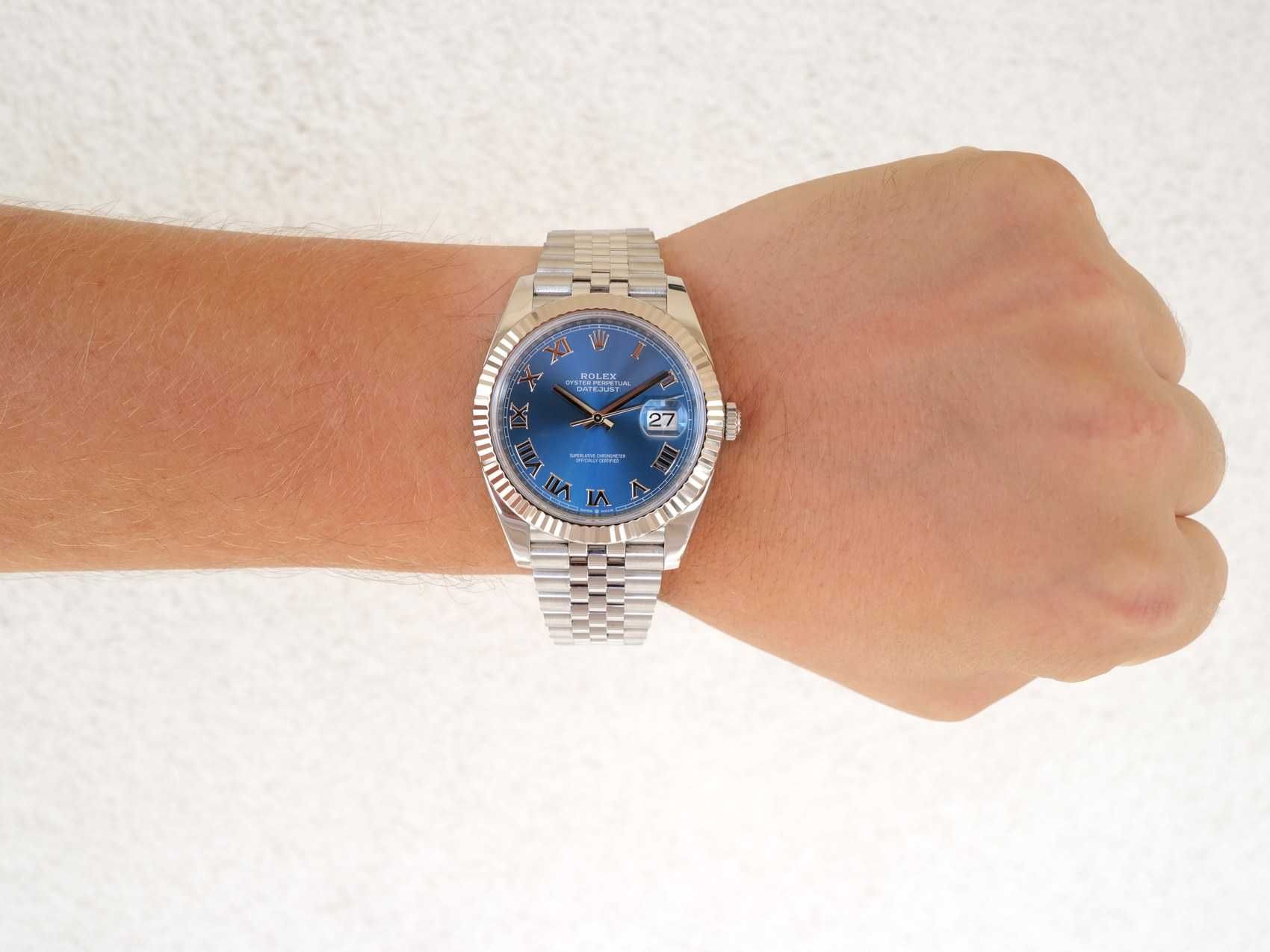 Rolex Datejust 41 mm Blue Roman Dial Jubilee
