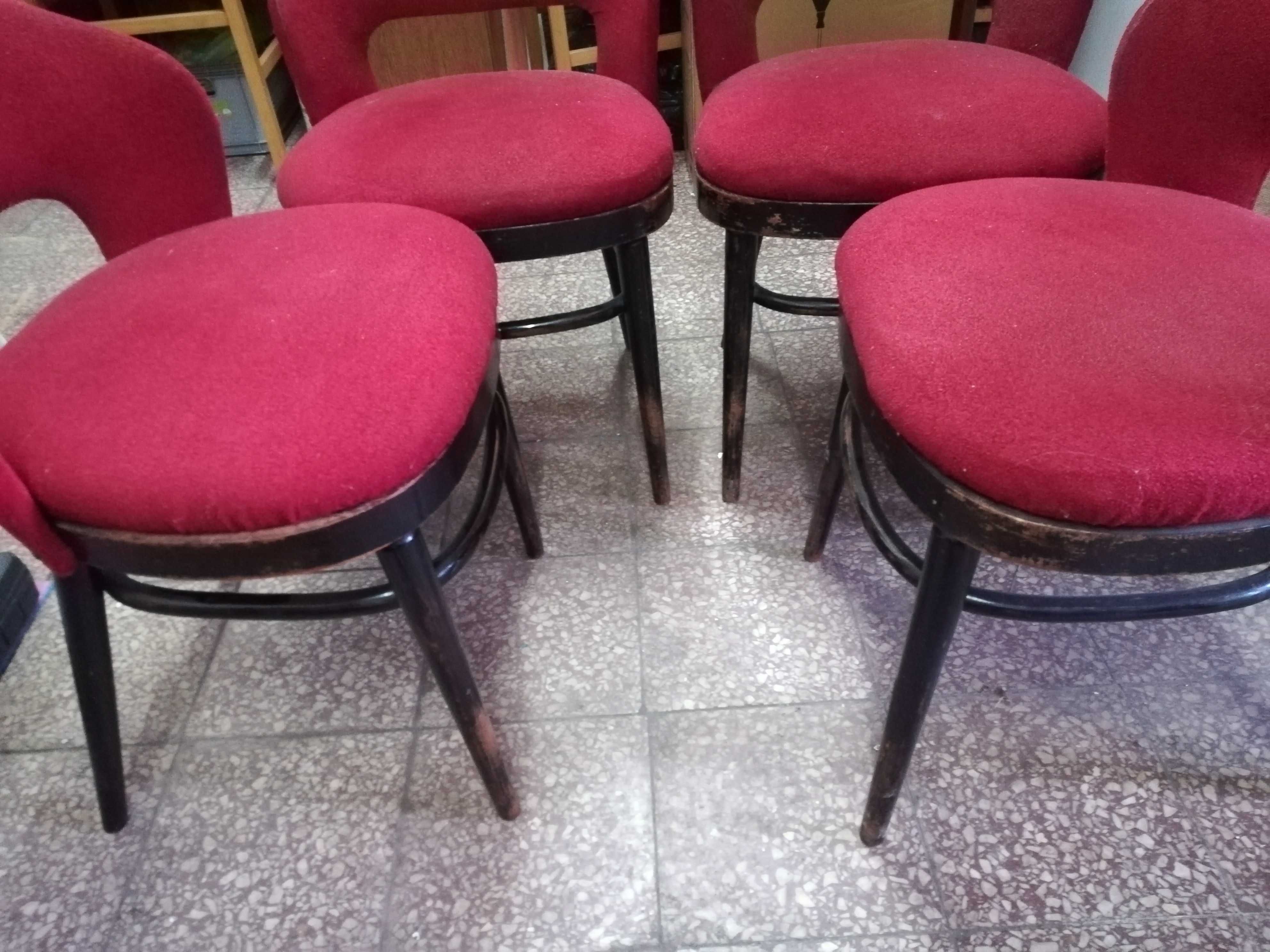 Stół z krzesłami z lat 70/80tych