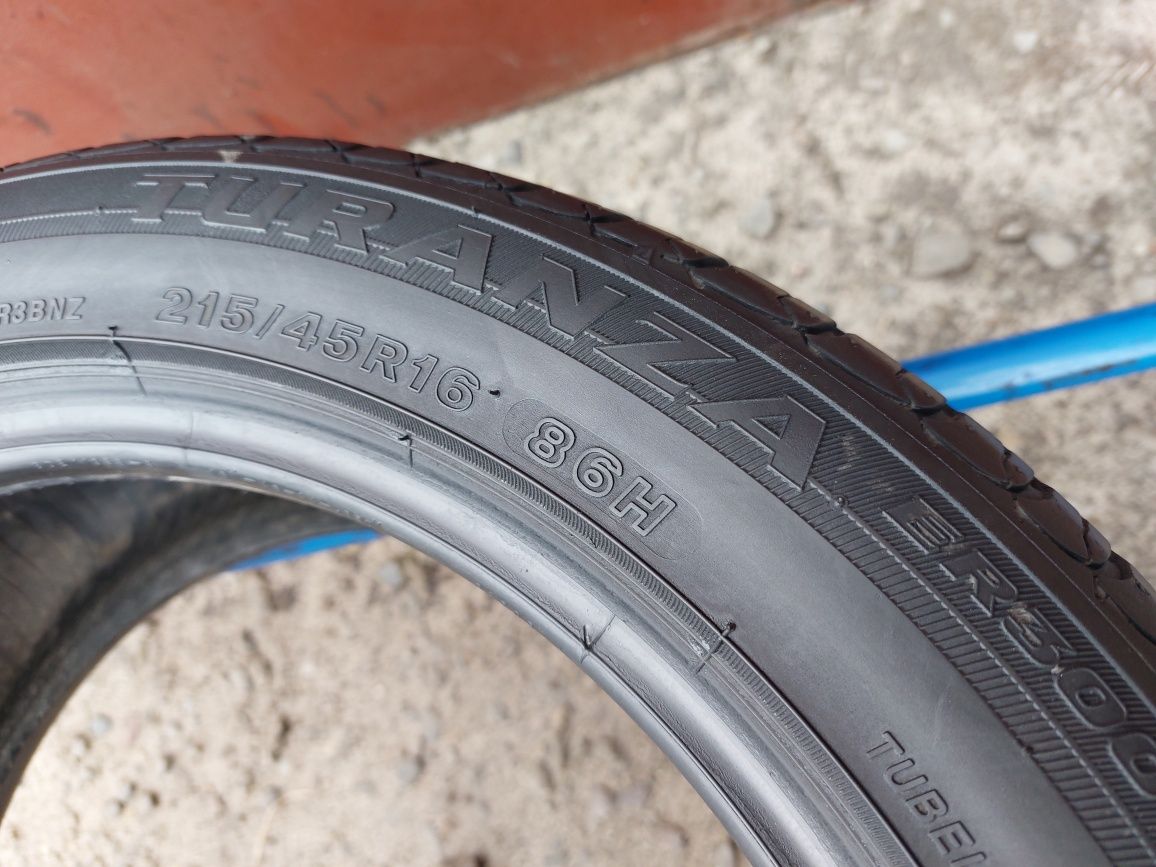 215/45/16 R16 Bridgestone Turanza ER300 4шт ціна за 1шт літо шини