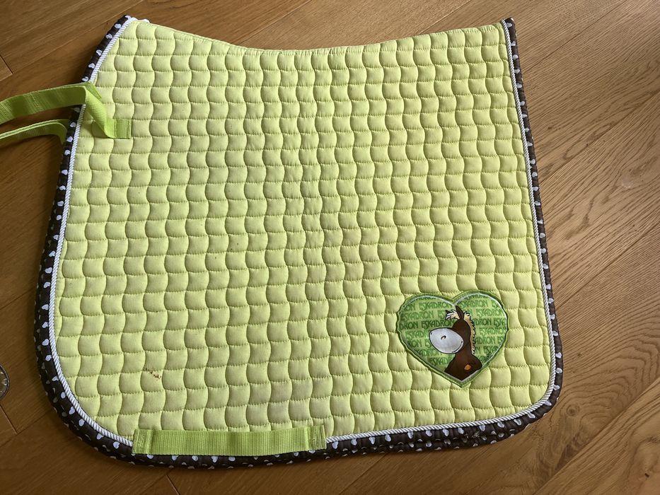 Komplet Nici Hearts Green Czaprak DL + owijki