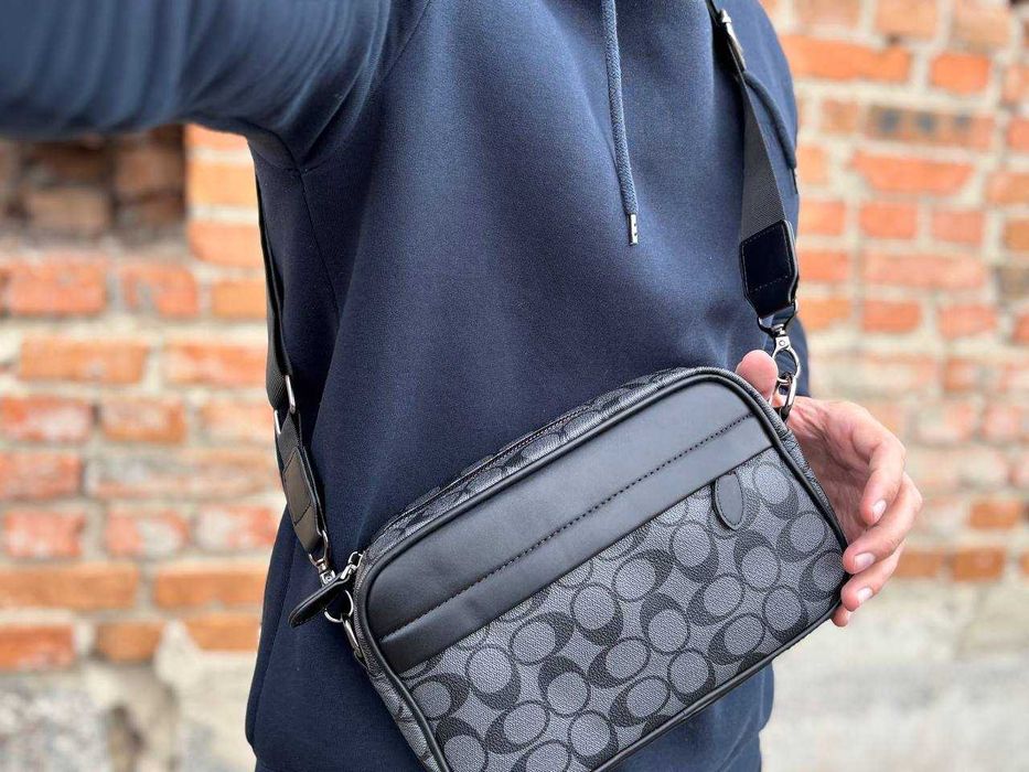 Мессенджер coach crossbody / чоловіча сумка коуч мужская сумка  кожа