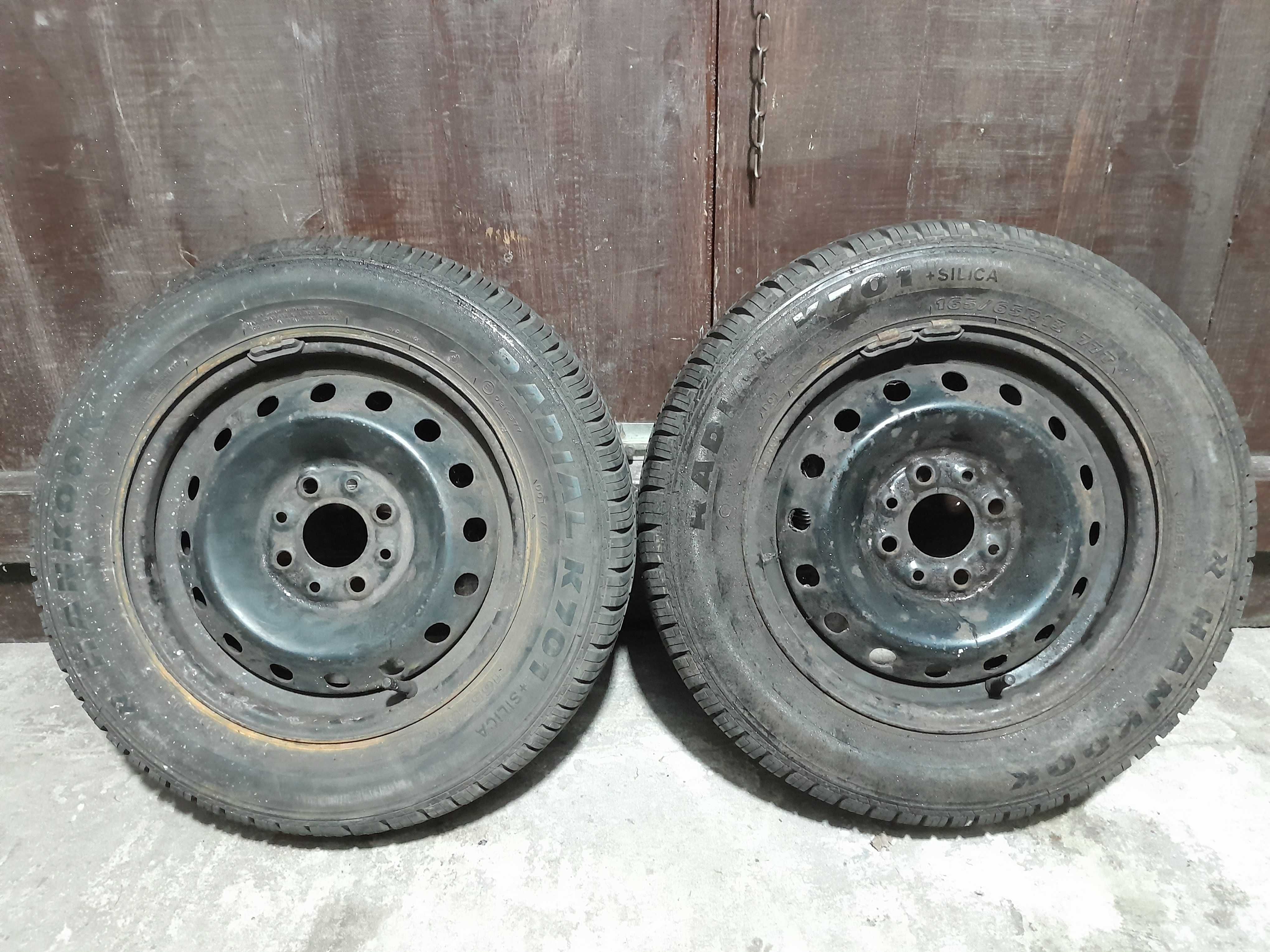 диски r13 4x100 резина літо hankook 165 65 7мм