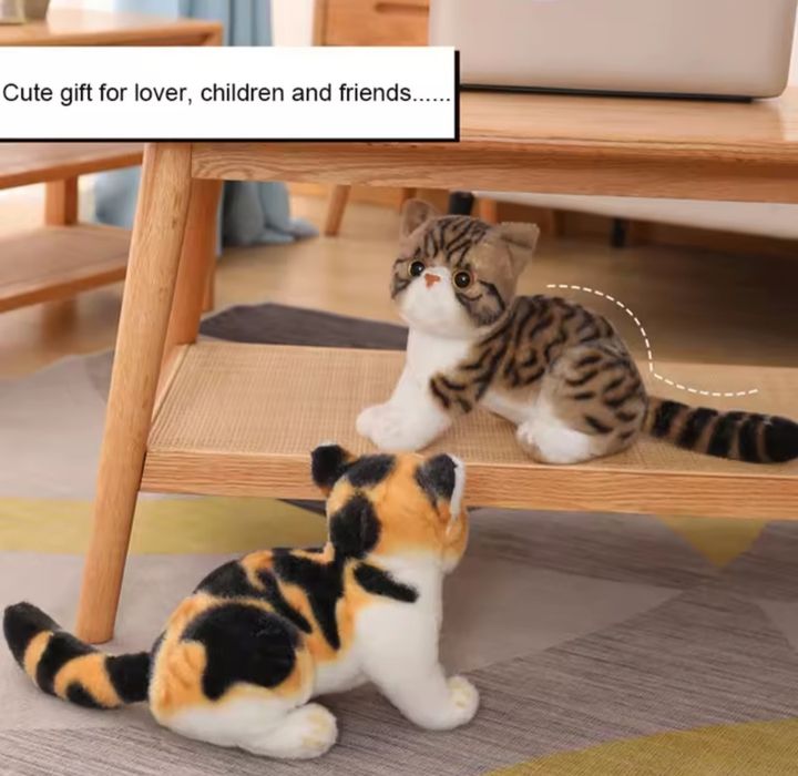 М'яка іграшка кіт як справжній, іграшка плюшева кішка, Екзот кошеня