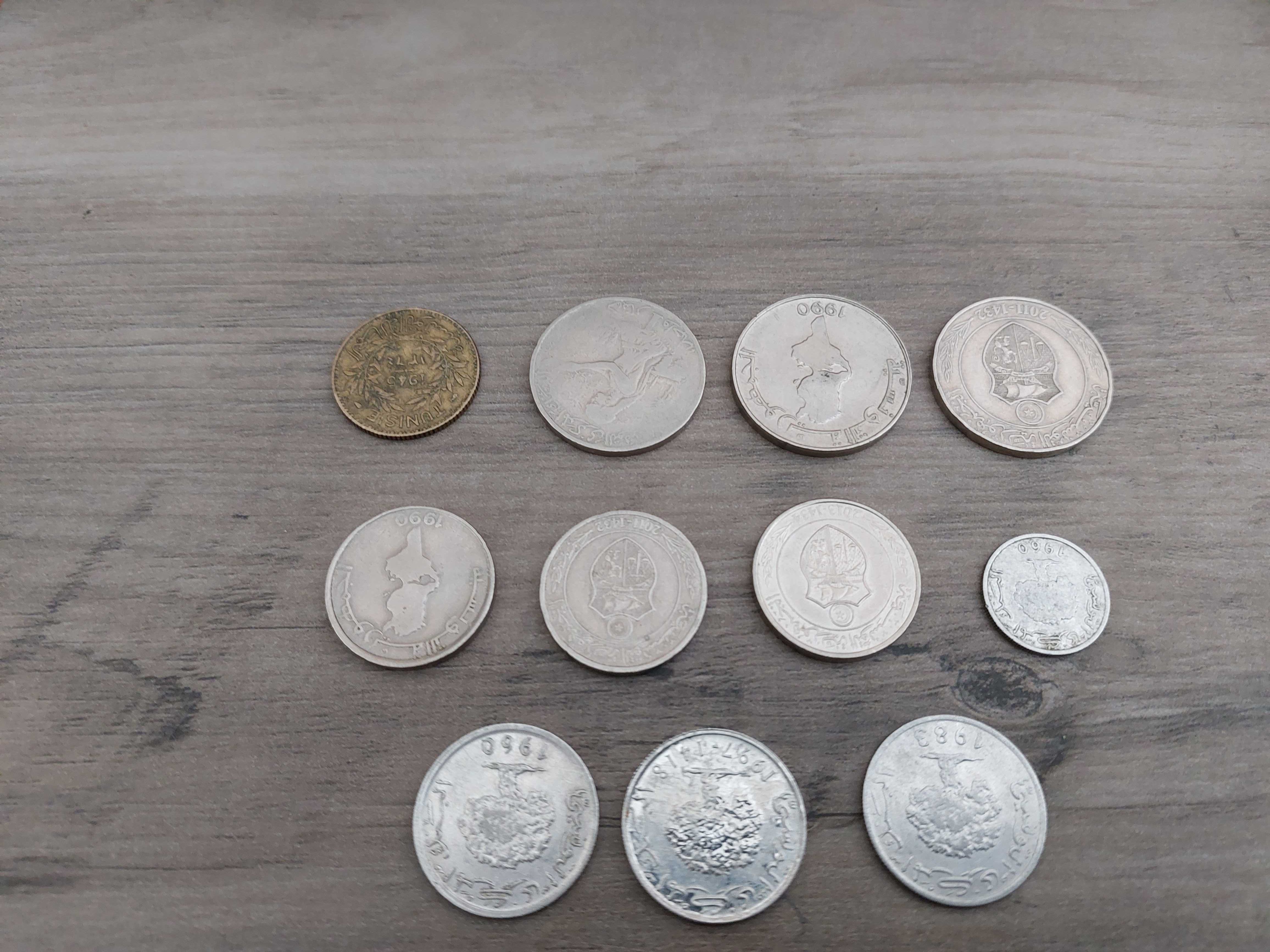 Lotes Moedas Estrangeiras - Argélia - Tunísia - Hong Kong
