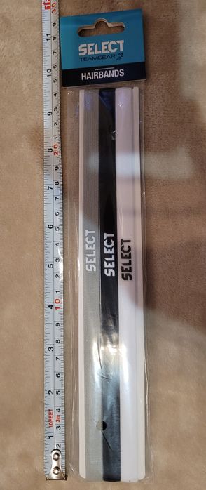 Select hairbands opaska na włosy 3 sztuki biała czarna i szara