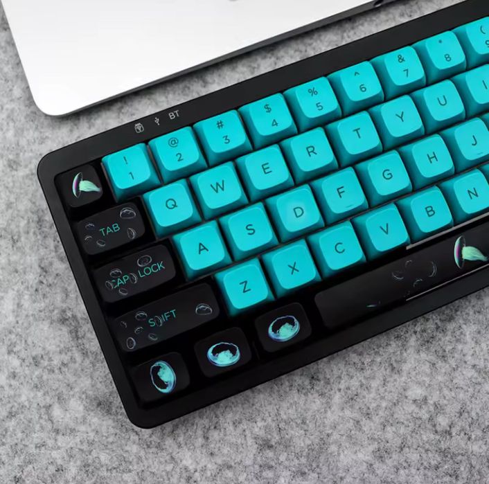 Комплект pbt keycaps jellyfish медуза кейкапи
