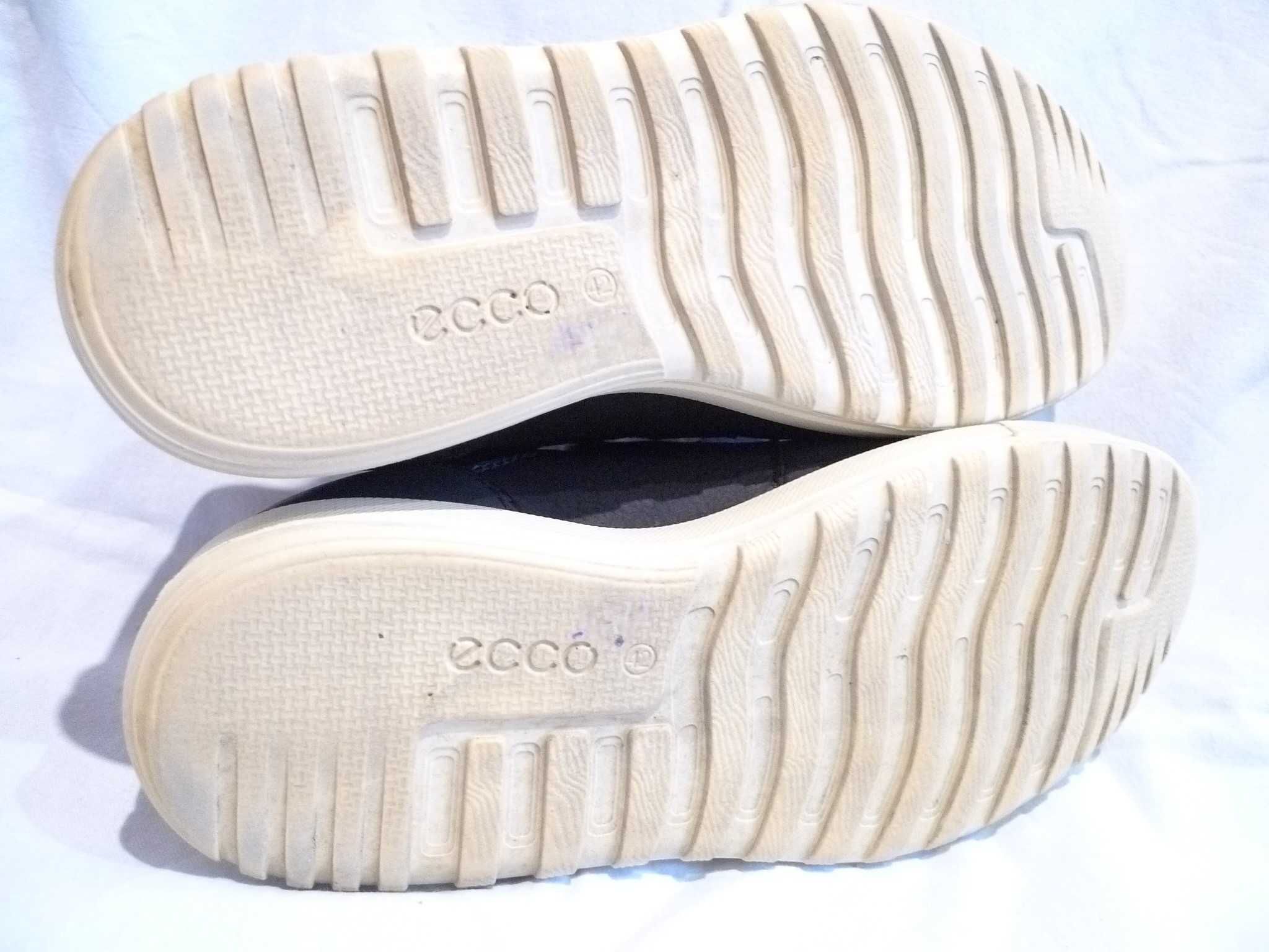 ECCO r.42/27cm Buty skórzane wsuwane półbuty mokasyny