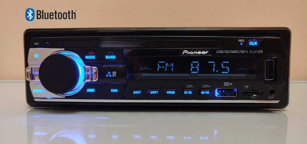 Мощная Автомагнитола Pioneer JSD-520BT с чистым звуком,USB И BLUETOOTH