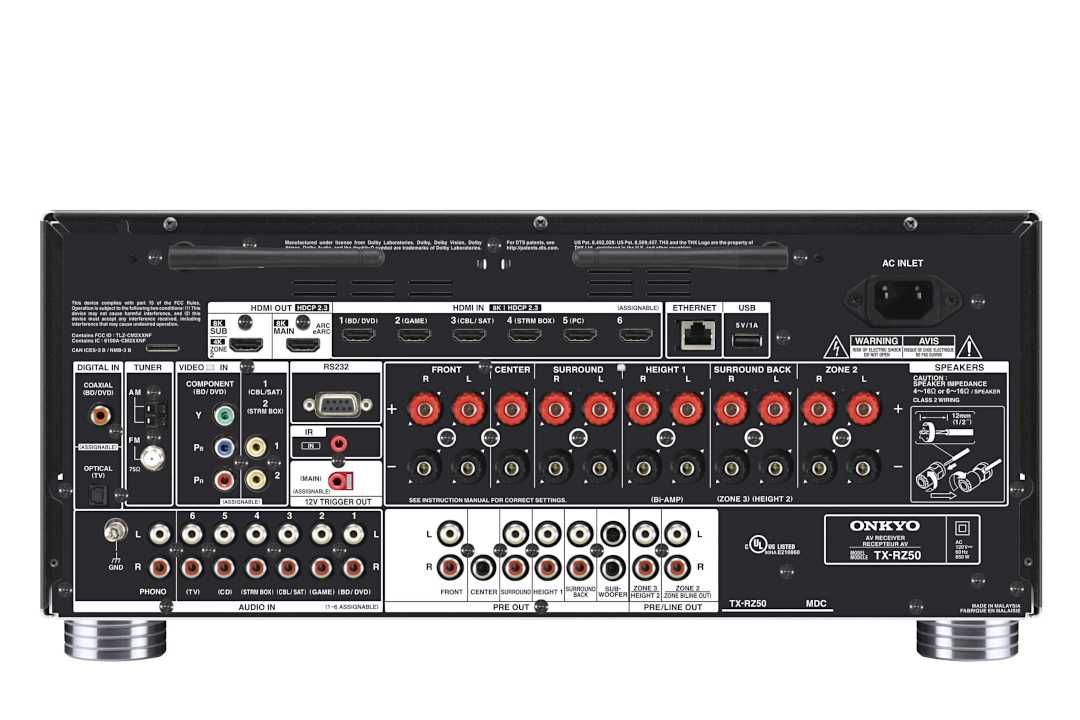 Amplituner Onkyo TX-RZ50 9.2-kanałowy Dolby Atmos 8K