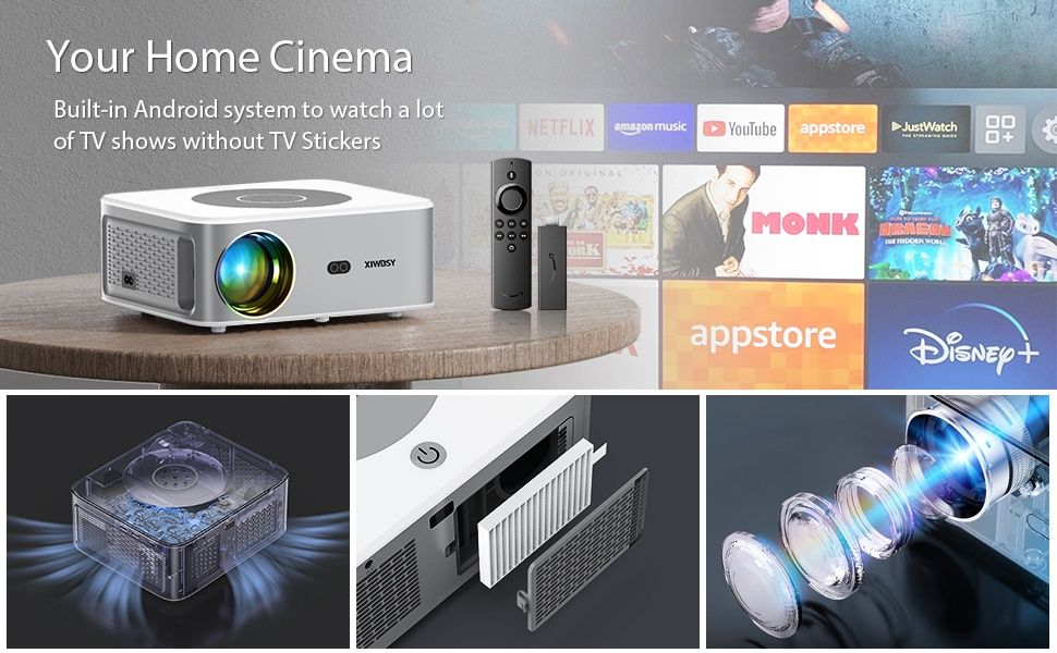 Проектор XWIBSY, 25000Lumen, 4K.