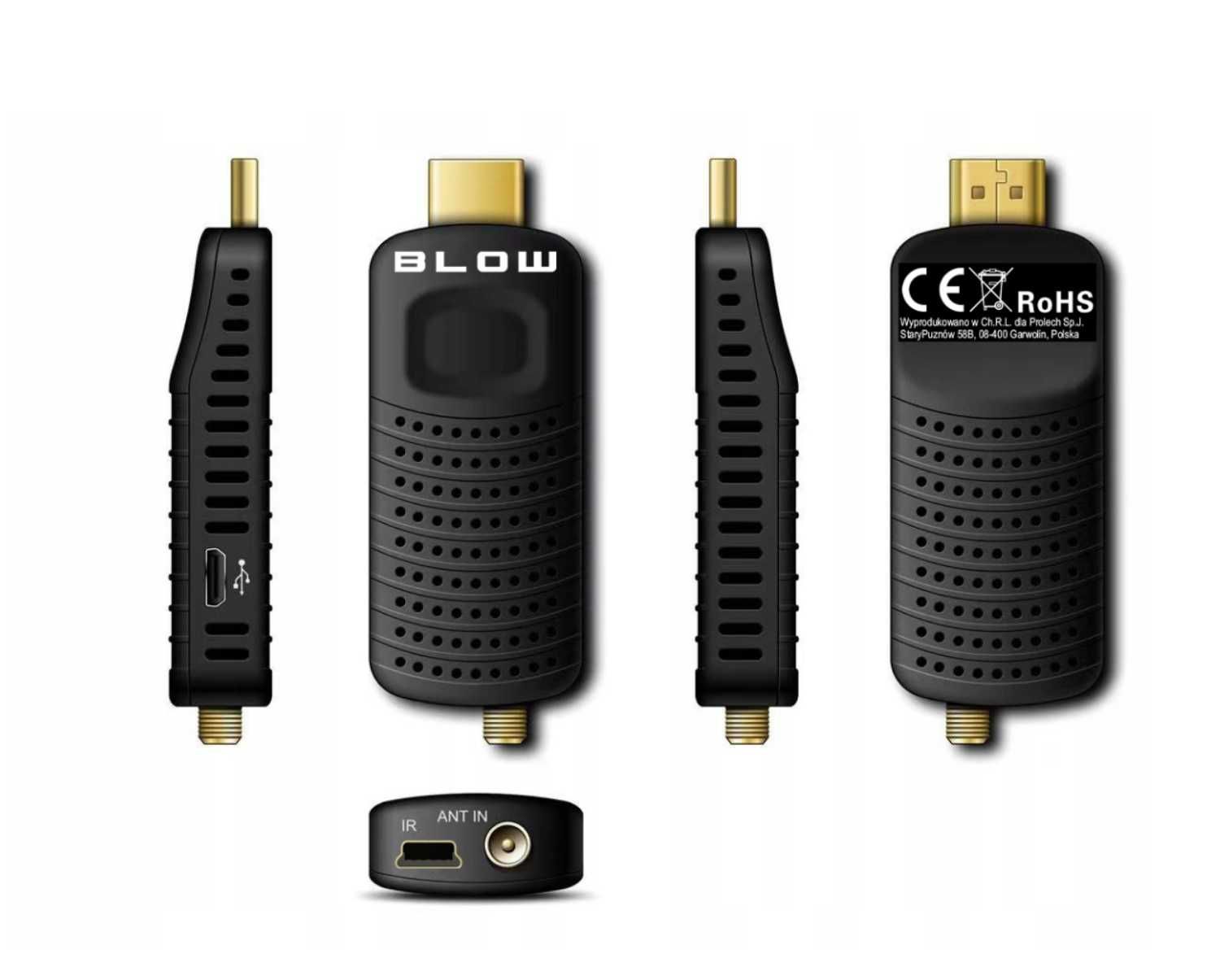 Dekoder tuner TV HD DVB-T2 HEVC H.265 Mini Stick