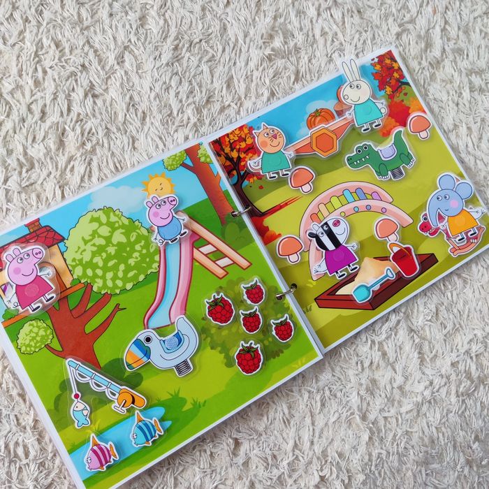 Свинка Пепа альбом на липучках гра на липучках Тока бока