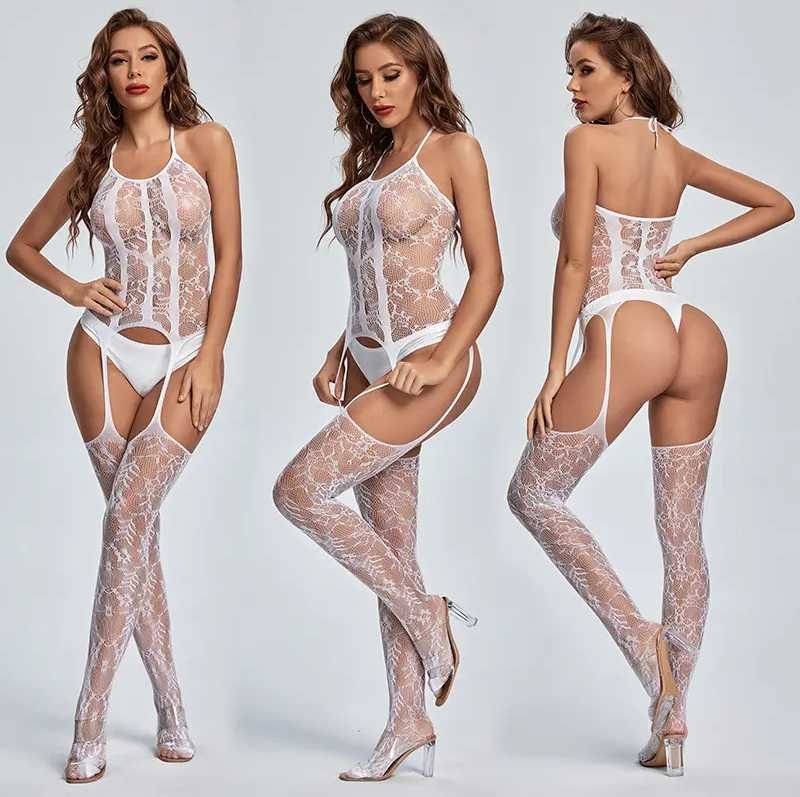 B002 seksowna bielizna erotyczna komplet bodystocking XS/XL