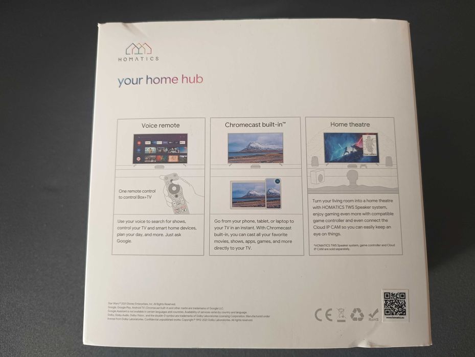 Smart TV Homatics Box R 4K + tuner DVB-T2