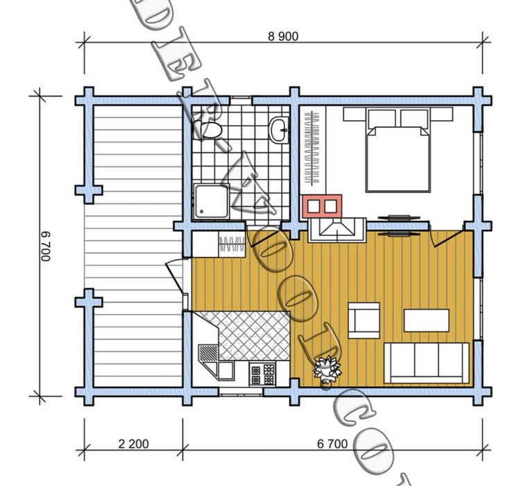 Будинок, дача 60м2 від 18.600 $. Дерево смерека, брус. 2 комплектації