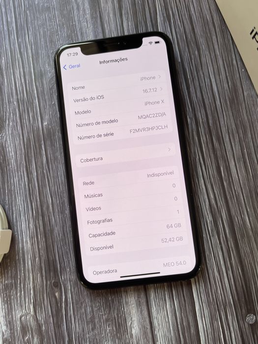  IPhone X 64GB Preto Desbloqueado