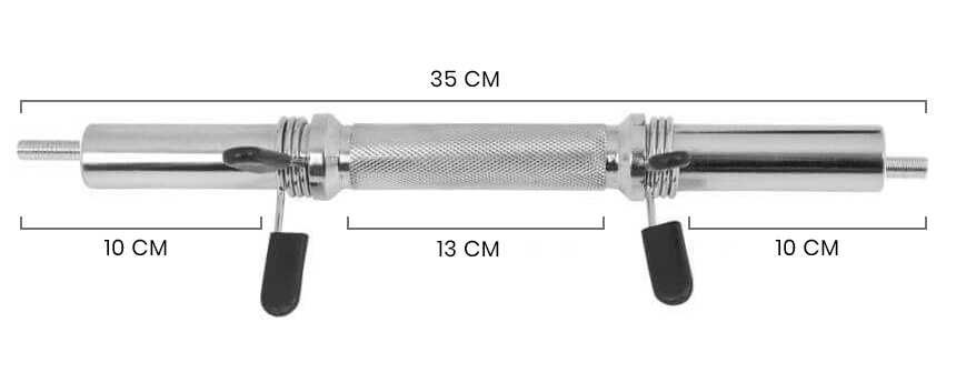 2x Gryf do hantli 35 cm, średnica 30 mm, 2,5 kg