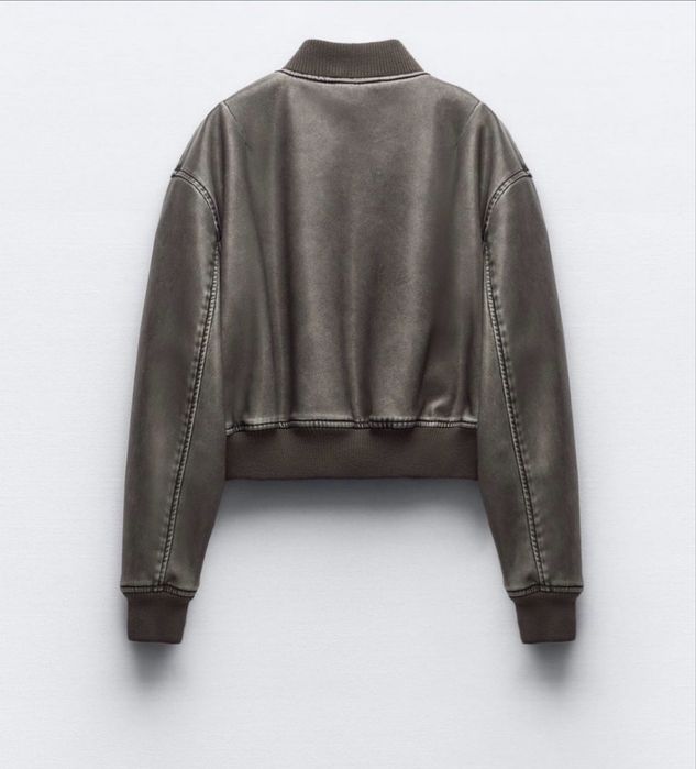 Бомбер кожанка куртка Zara