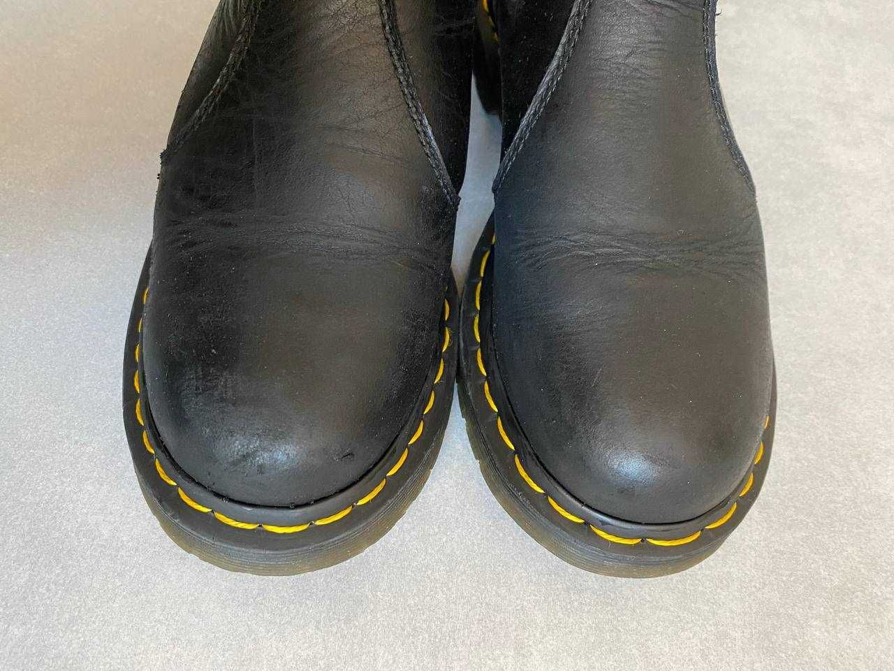 38р\23.5см Зимние на меху кожаные ботинки Dr Martens Leonore