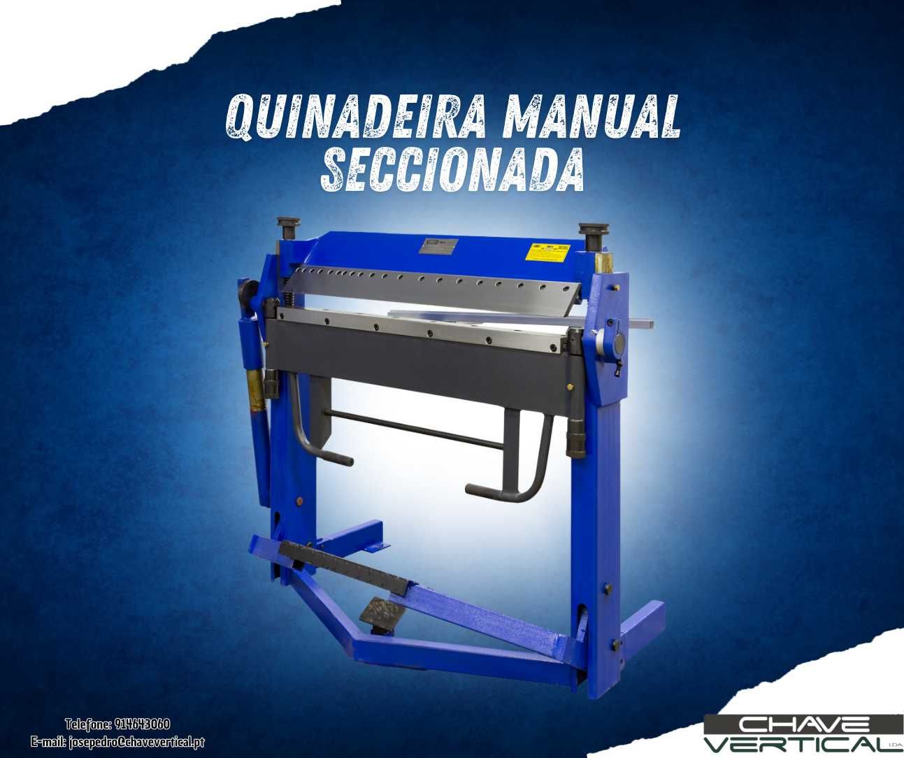 Viradeira, Quinadeira Manual Seccionada 1020 mm Esp. 2 mm    JR19