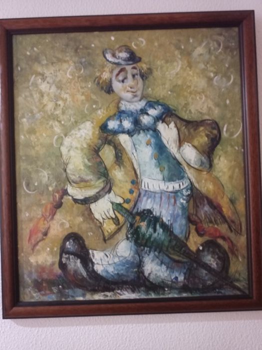 Quadro palhaço em tela