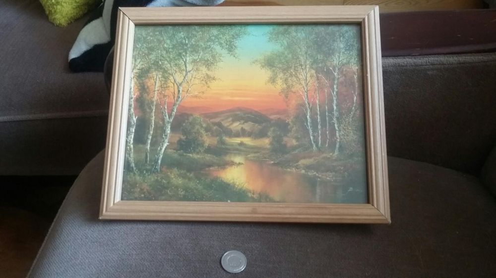 Stare ładne obrazki z sygnaturami.