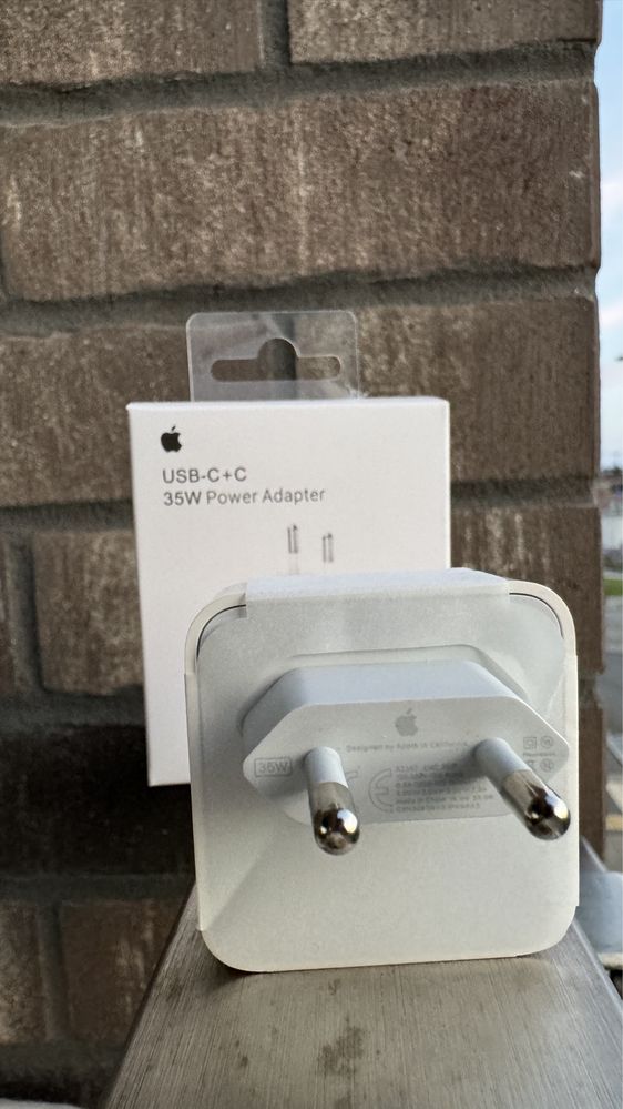 Zestaw Ladowarka 35W na 2 zlacza USB-C + Kabel Type-C Type-C 1 M 60W