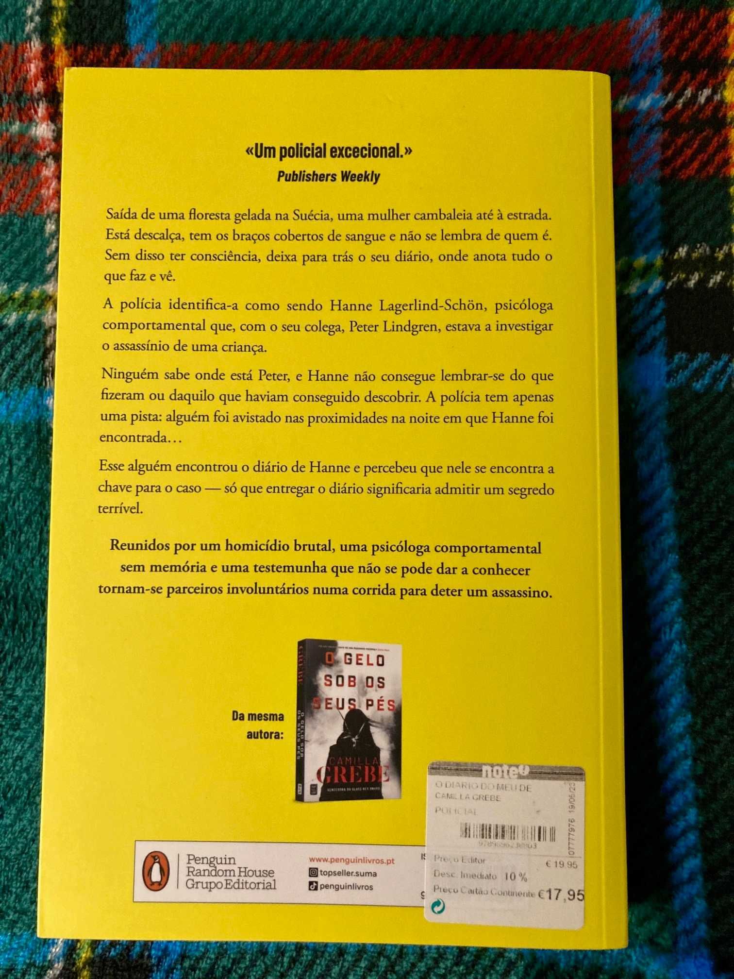 Livro "O Diário do Meu Desaparecimento" de Camilla Grebe.