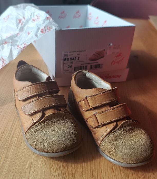 Buty Emel 24 musztardowe trzewiki