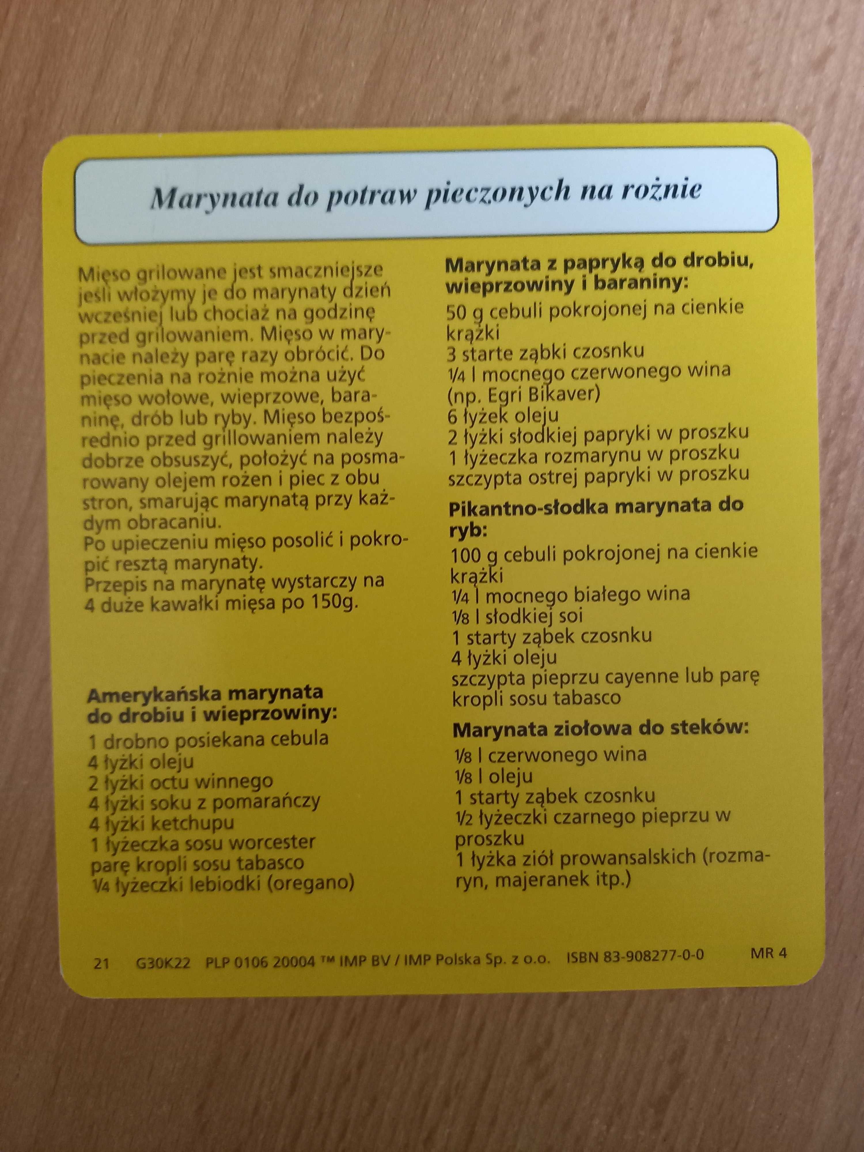 karty kuchenne z przepisami przepisy kulinarne kuchenne kolekcja