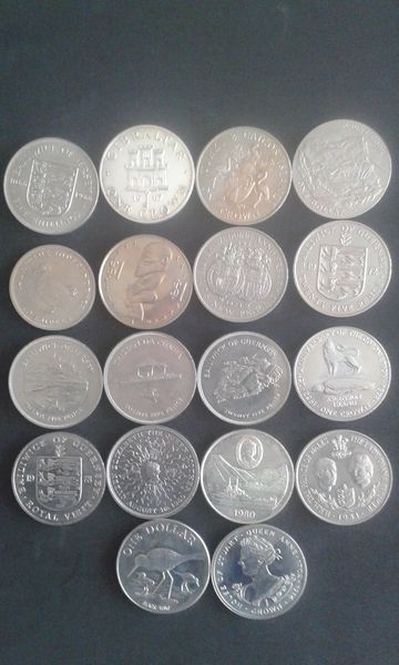 Moedas EUA e Reino Unido