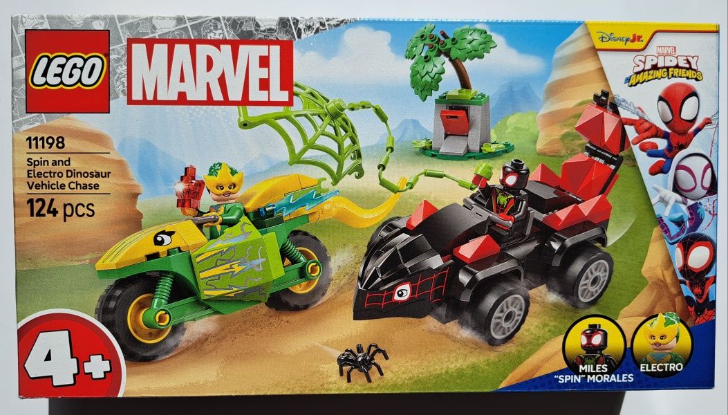 Lego 11198 Marvel Spidey Pościg Spina za Electro W Dinopojeździe