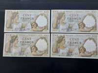 Kolekcja starych banknotów Francja z lat 1939-41
