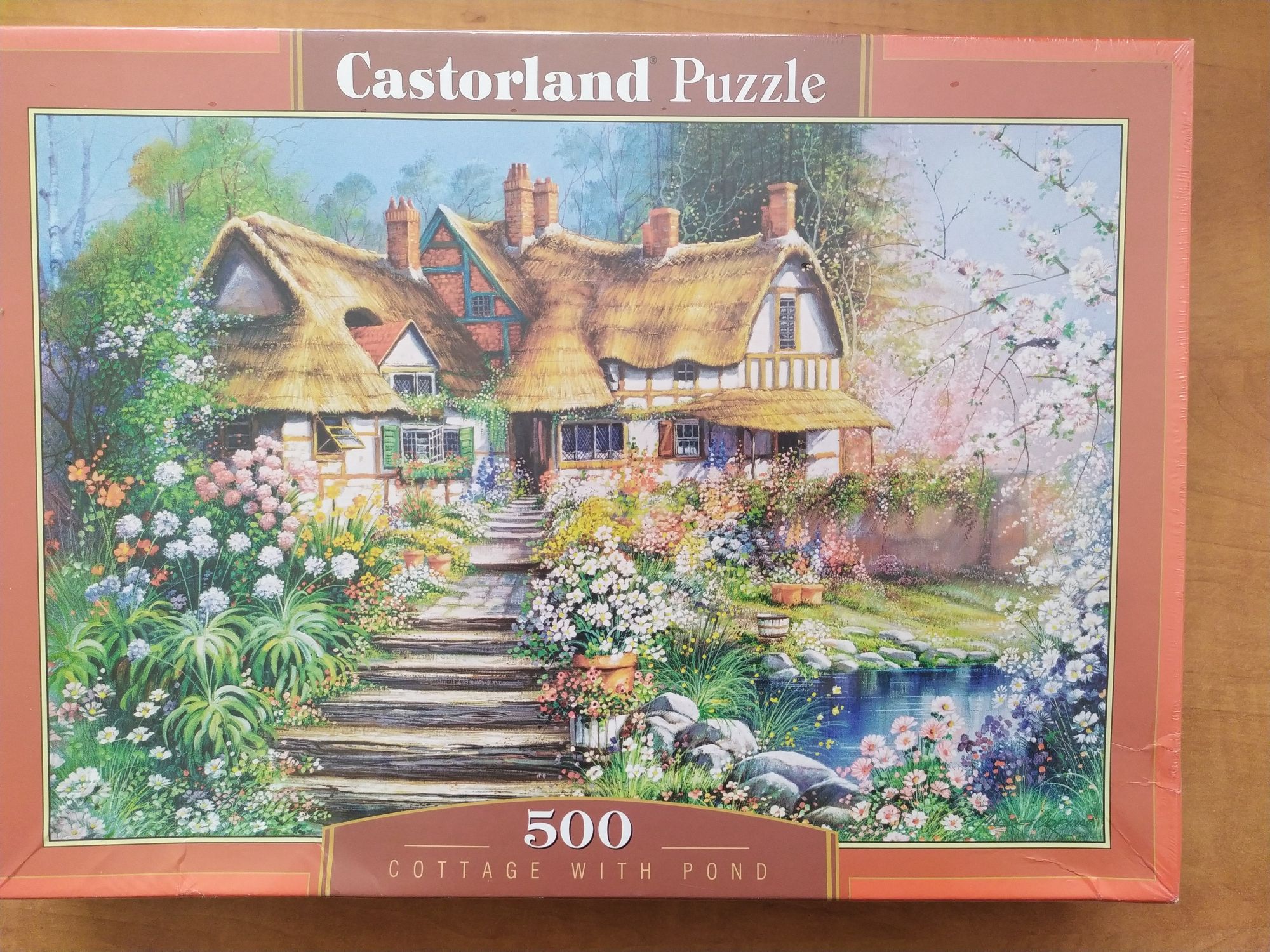 Puzzle nowe w folii 500 elementów domek ogród kwiaty wieś