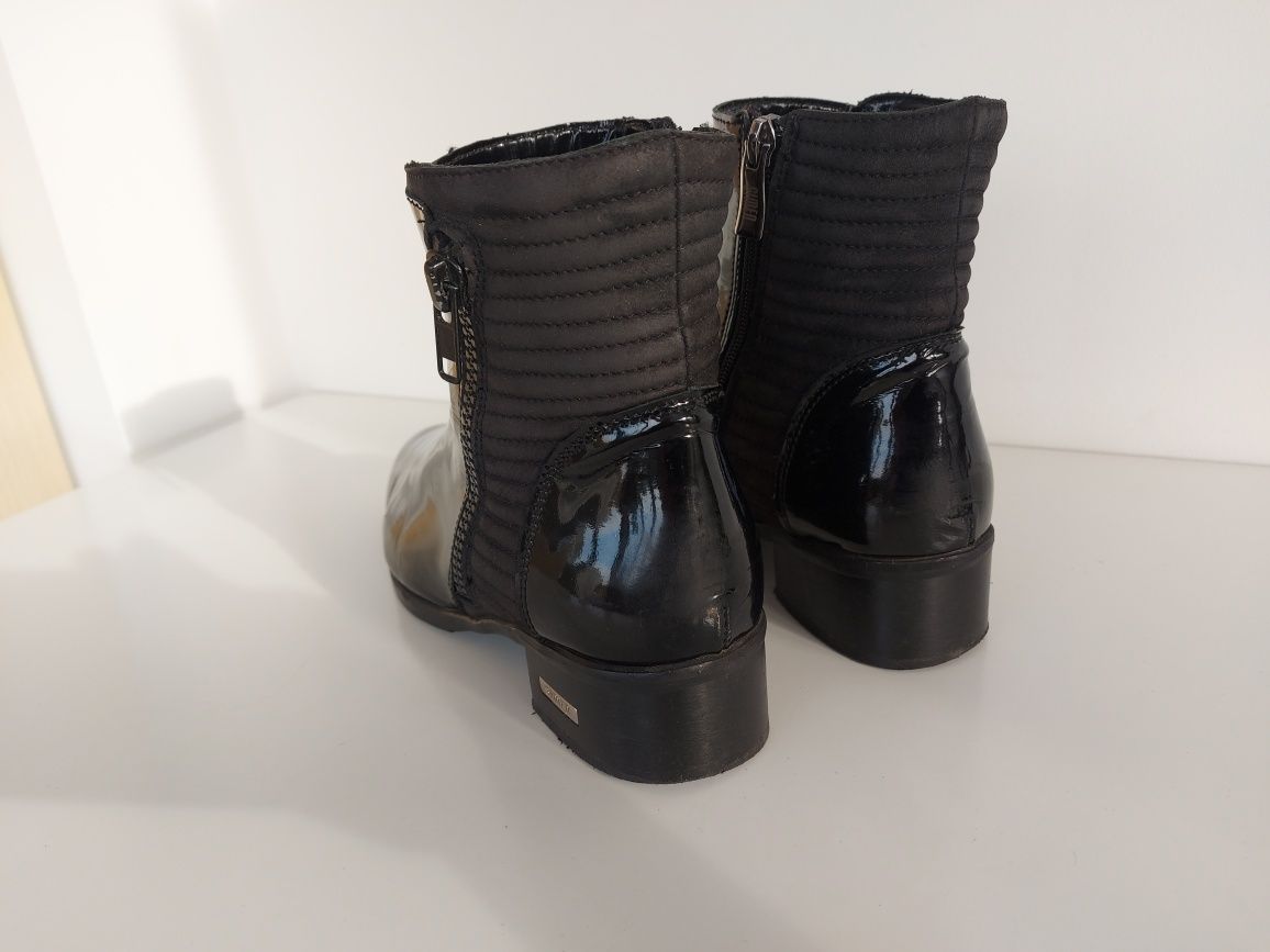 Buty botki skórzane Simen w rozmiarze 40