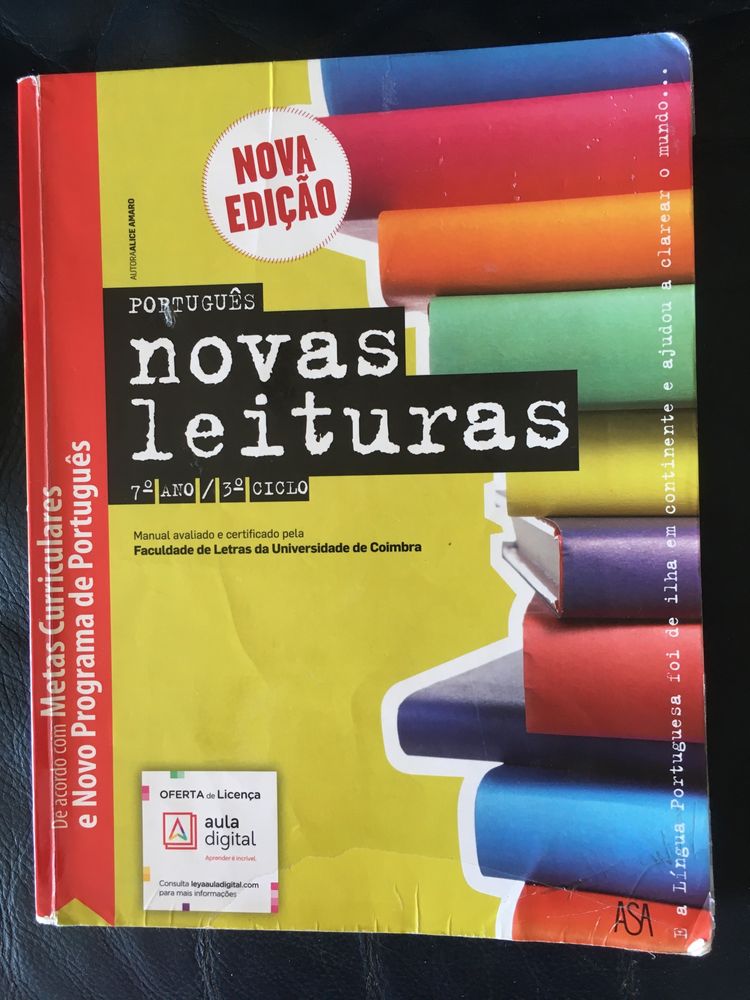 Manual Novas Leituras 7 Ano Escolaridade - Manual Português