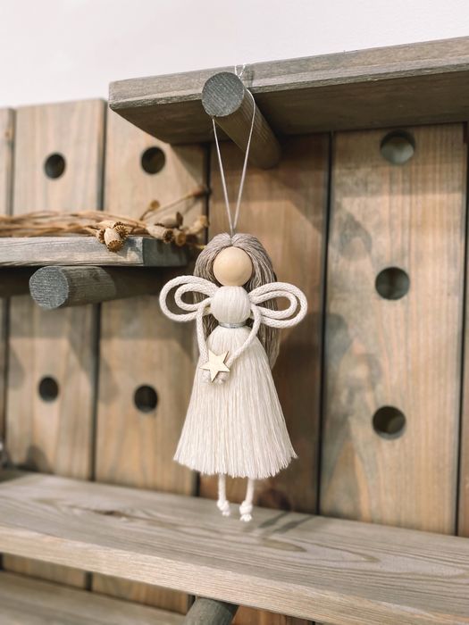 Підвіска ангел макраме