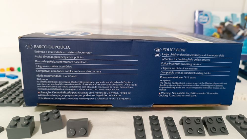 Barco de patrulha policial Play Tive. 5 a 12 Anos. Completo