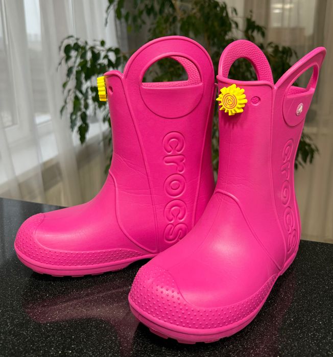 Чобітки гумаки Crocs розмір J3, оригінал з США, ідеальний стан