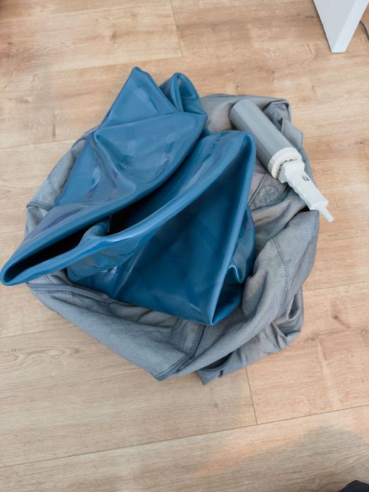 Bola de Ginástica 75 cm Azul + Capa + Bomba