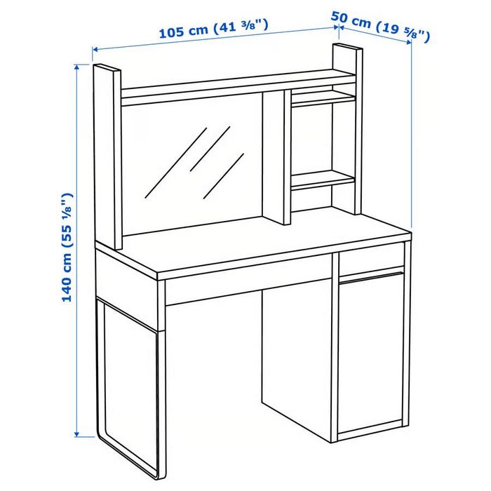 Biurko IKEA MICKE, białe. Bardzo dobry stan!